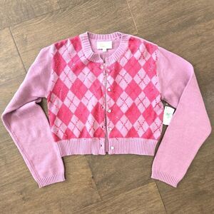 Cherise girls cardigan Cropped sweater size 14